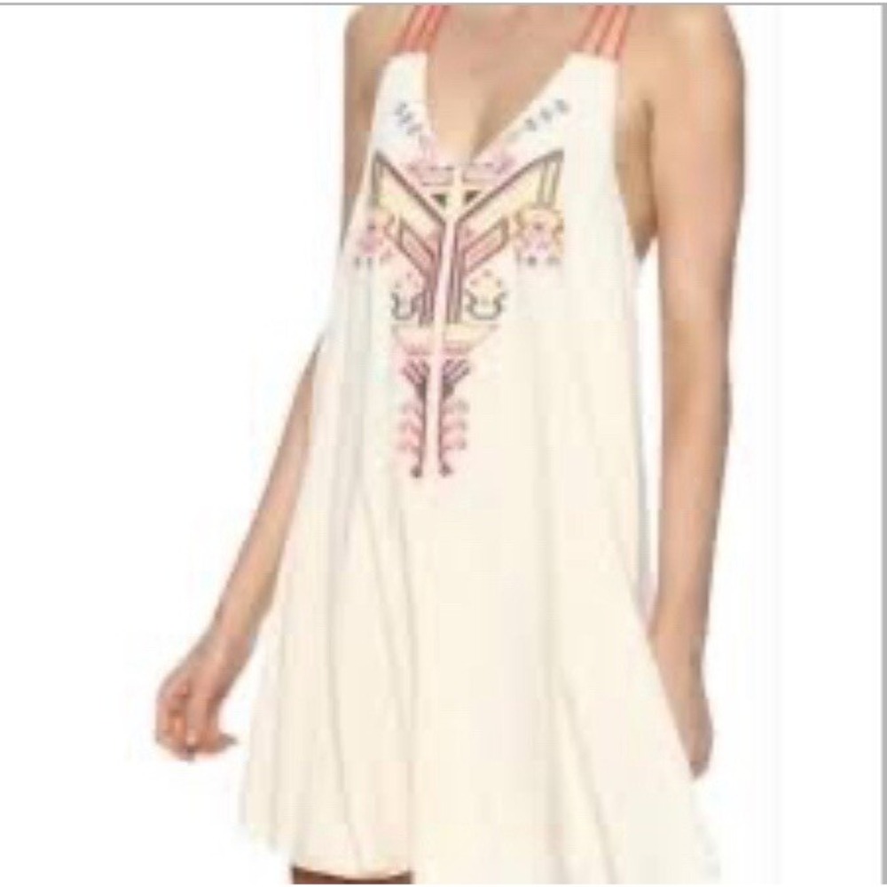 NWOT Flying Tomato Dress Cream Embroidered Mini Boho Western Festival Country SM - Picture 5 of 7